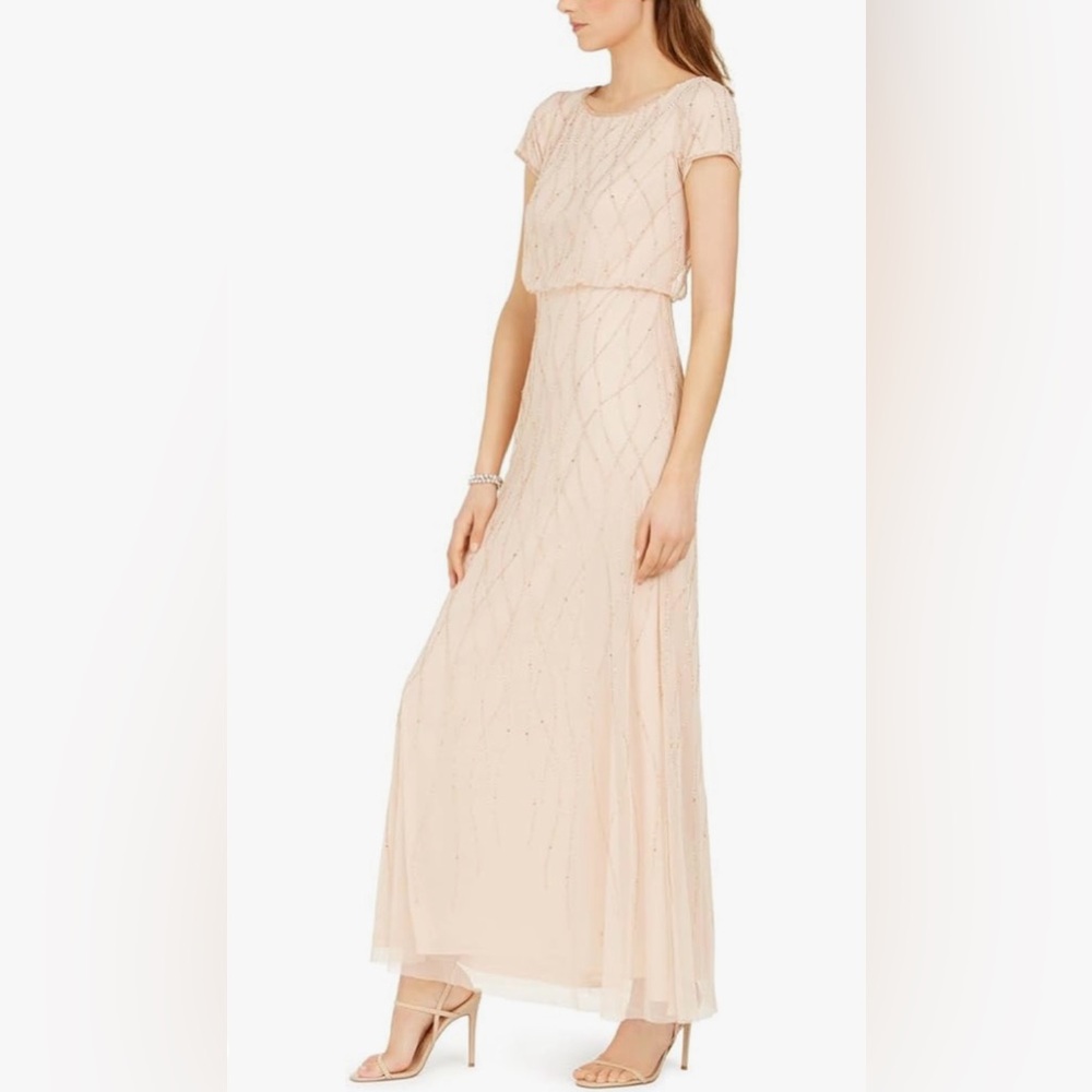 Adrianna Papell Blush Pink Gown - Picture 2 of 15
